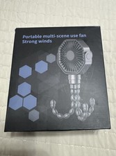 Portable Multi- Scene Use Stroller Fan, Flexible Tripod- Color Is Green - NIB