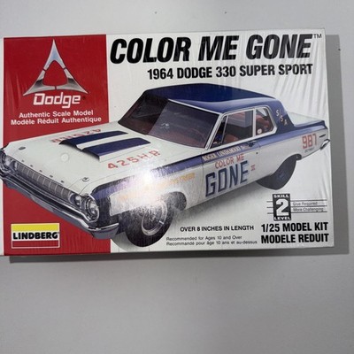 New LINDBERG Color Me Gone 1964 DODGE 330 SUPER STOCK 1:25 FACTORY SEALED