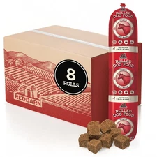 Redbarn Premium Rolled Dog Food - Semi-Moist Beef Recipe, High Protein, All Life
