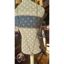 Gold Tone Interlocking Heart and Infinity Symbol Pendant Necklace "Endless Love"