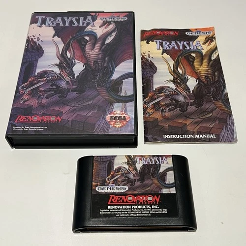 Traysia (Sega Genesis, 1992) CIB Complete Authentic Tested