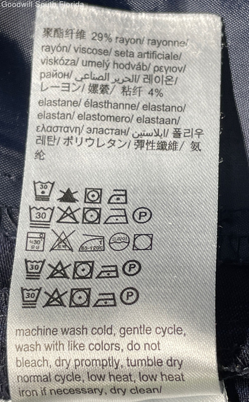 Calvin Klein Womens Blue Windowpane Pull-On Straight Leg Dress Pants Size 12 thumbnail 6