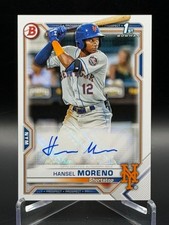Hansel Moreno (RC, AUTO) 2021 Bowman #PAPR-HM ~ Paper Prospect Autographs ~ Mets