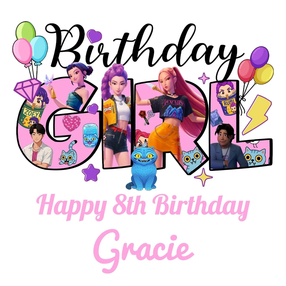 Personalised Kpop Birthday Wrapping Paper – Custom Name Gift Wrap for Girls, Fan - Image 4 of 4