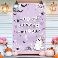 5x7ft Halloween Birthday Backdrop in My Spooky Era Banner Ghost Concert Tour Hal