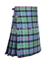Leslie Green Tartan 8 Yard Scottish Kilt - Made to Order By Celtic Attire