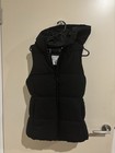 Puffer Vest Zip up mens womens adults black quilted size 8