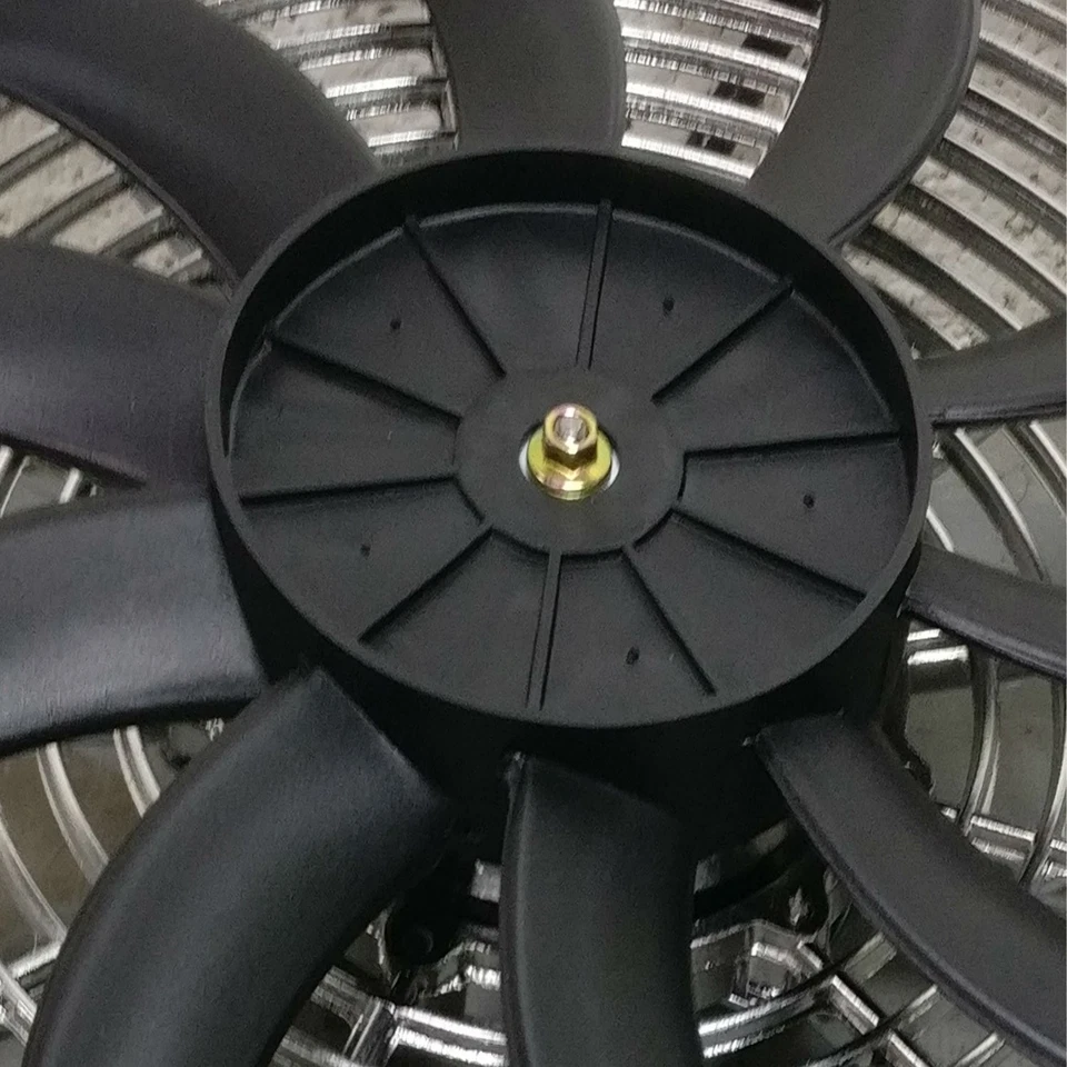 Ventilador radiador cromado Ford Consul 1961 16 pulgadas 3000cfm 12 V refrigeración automotriz Foto 3 de 4