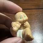 Vintage 1984 Cabbage Patch Kids Baby Wearing Blue Green Diaper Mini  PVC Figure