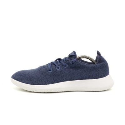 Allbirds Herren Wool Runner Sneaker Blau Low-Top Atmungsaktiv EU 41-42