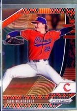 2020 Prizm Draft Picks Sam Weatherly Snake Skin Prizm /25 #PDP81 Tigers