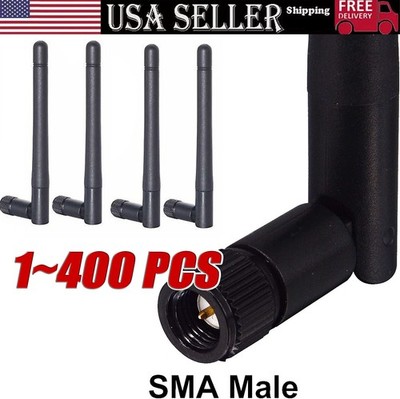 RP-SMA Antenna for WiFi 2.4GHz/5Ghz Wireless Router Card Male Pin LOT