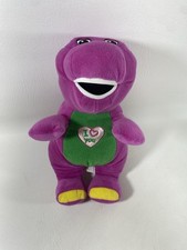 Fisher Price Barney I Love You Singing 10 Plush Toy Purple Dinosaur 2017 Tested