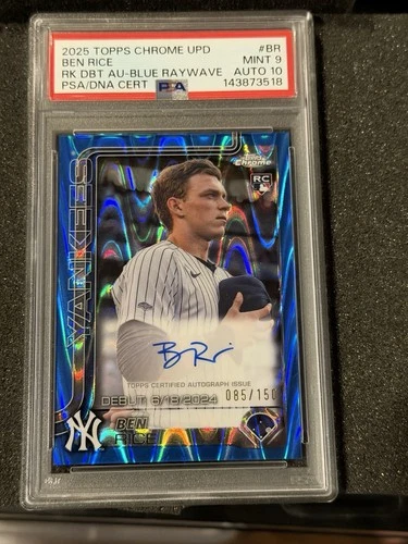 2025 Topps Chrome Ben Rice PSA 9