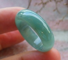 Video Certified Green Natural A JADE Jadeite Circle RING USA. 10.75    205581