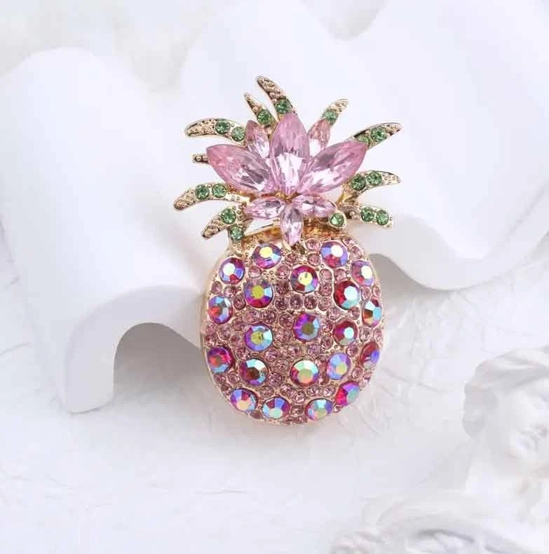 Glamour Girlz Spilla Mini Con Strass E Cristalli - Scintillante, Larghezza 2,5 Cm, In Confezione Regalo