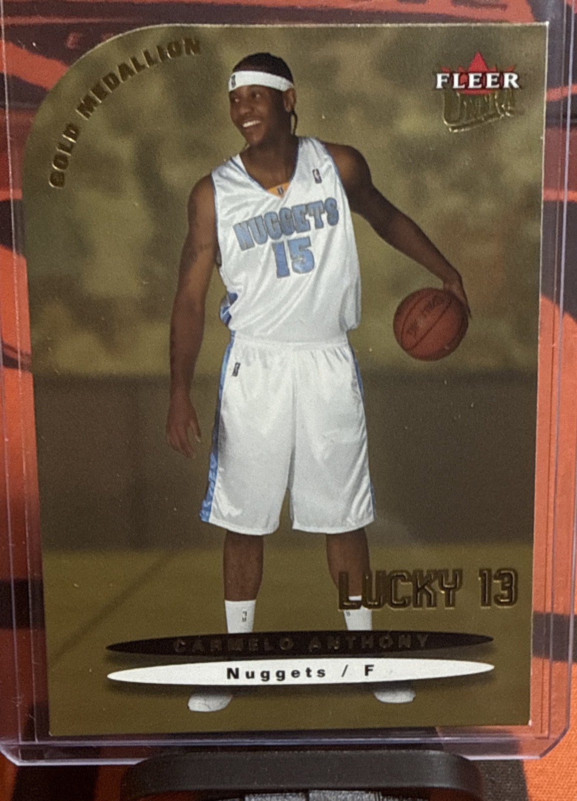 2003-04 Fleer Ultra - Lucky 13 Carmelo Anthony #173 Gold Medallion (RC)