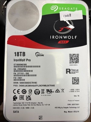 18TB Seagate IronWolf Pro Hard Drive 3.5'' SATA III HDD NAS
