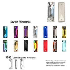 Cosmic Baguette Glass Stones Flat Back Strass Sewing Craft Loose Beads Crystals