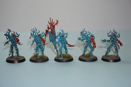 Warhammer Age of Sigmar Sylvaneth Tree-Revenants x 5 - Painted - Picture 8 of 11