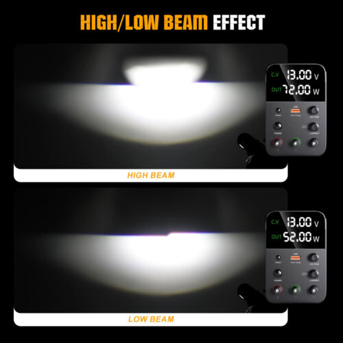 UNI-SHINE 2x LED Projector Headlights Kits H4 9003 Hi/Lo Beam Mini Bulbs 6500K - Picture 2 of 13