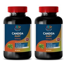 Cleanse Complex Detox - CANDIDA AWAY 1275MG - Yeast Infection 2 Bottle 120 Caps