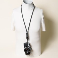 Black/Silver Single Point Camera Neck Strap w/ Peak Design Anchor