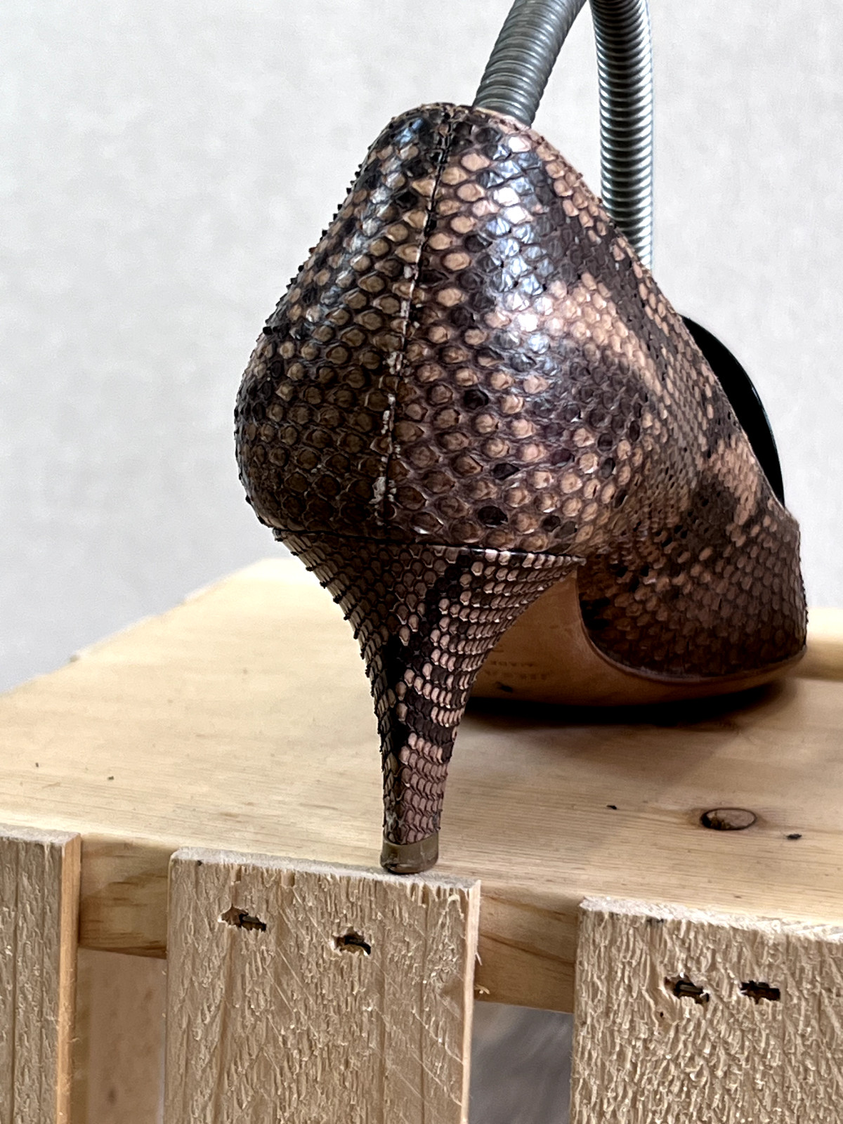 Womans Jil Sander python leather heels EU 36.5 - image 8