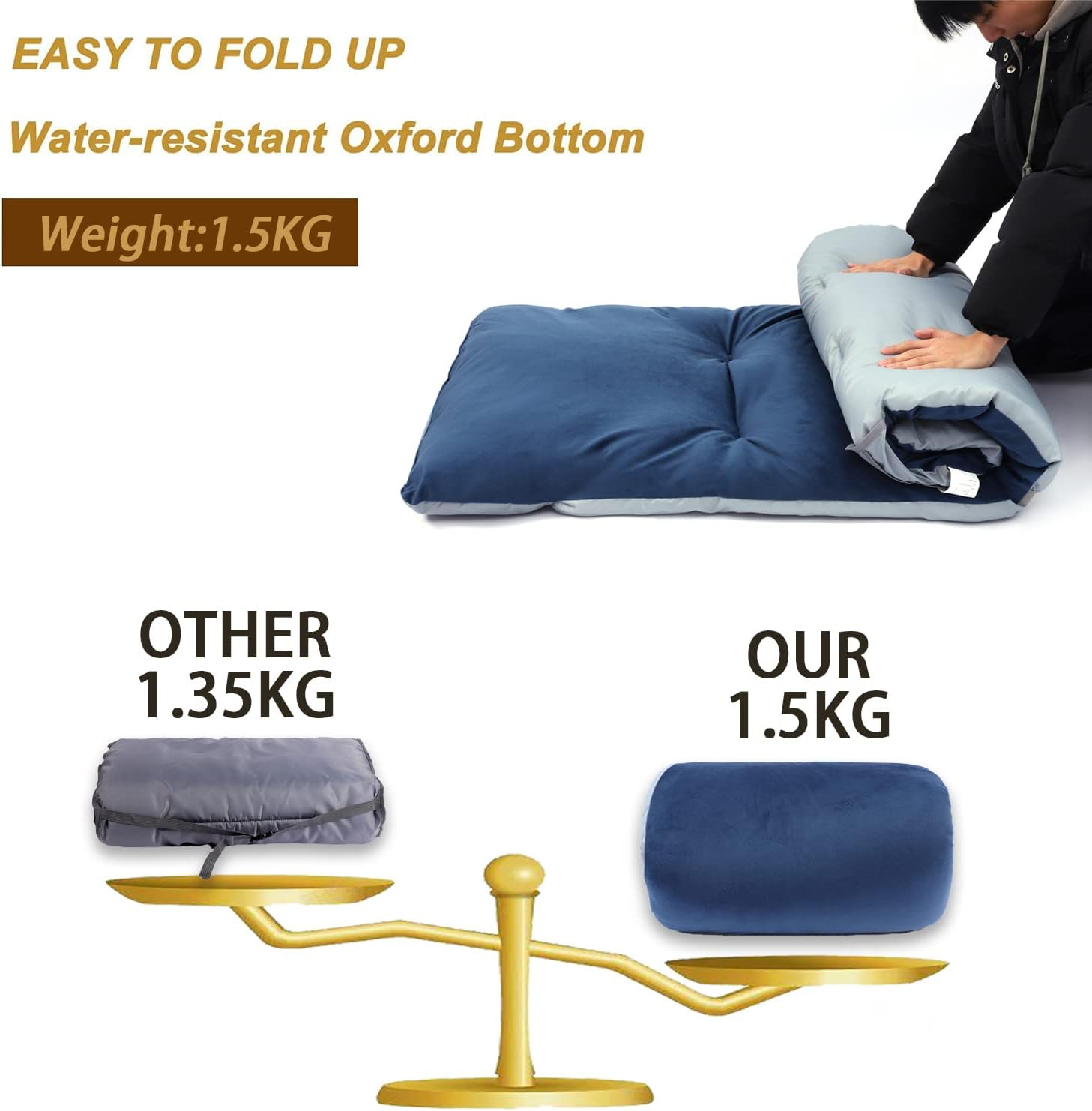 Colchoneta para dormir gruesa para acampar, microfibra soave y cómoda foto 4