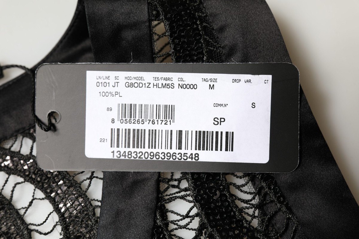 DOLCE & GABBANA Top Black Sequin Sleeveless Tank Blouse IT42