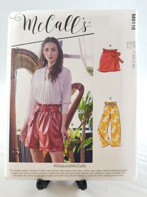 New Misses Shorts, Pants, Belt Sequoia McCall's Sewing Pattern M8118, XS, S, M