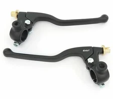 Honda GP Lever Perch Set w/ Mirror Mounts - Clutch + Drum Brake - Black - 7/8"