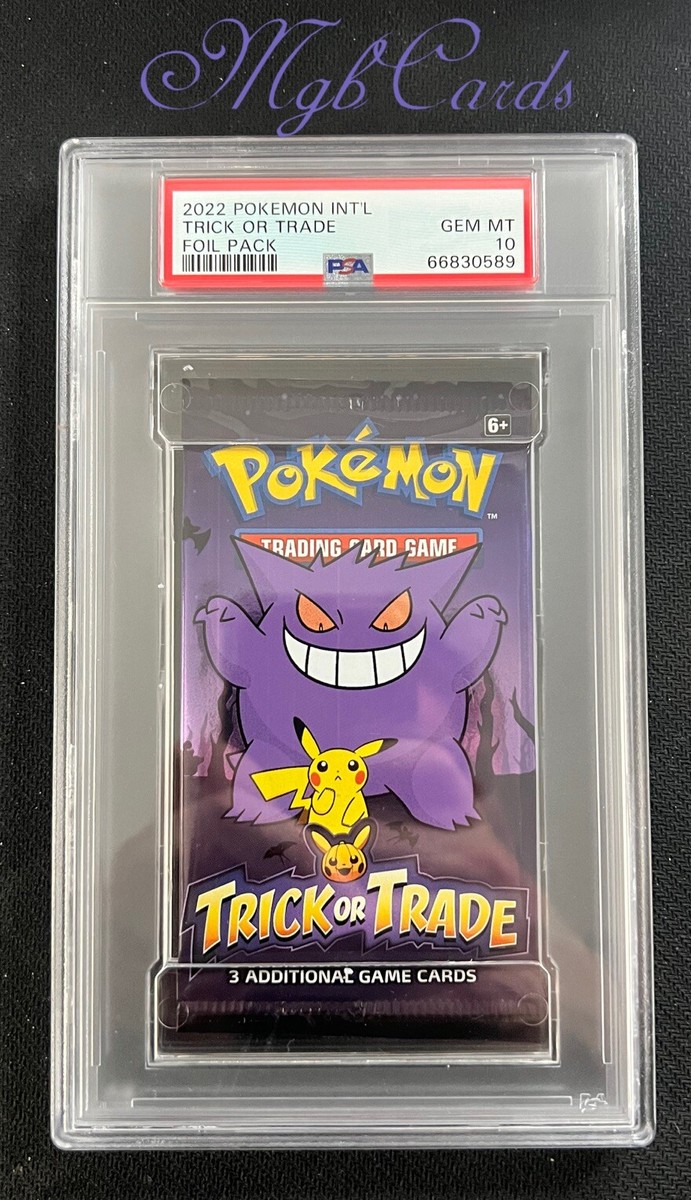 Pokemon Card,PSA 10,Trick or Trade,Booster Pack,Gengar,Pikachu