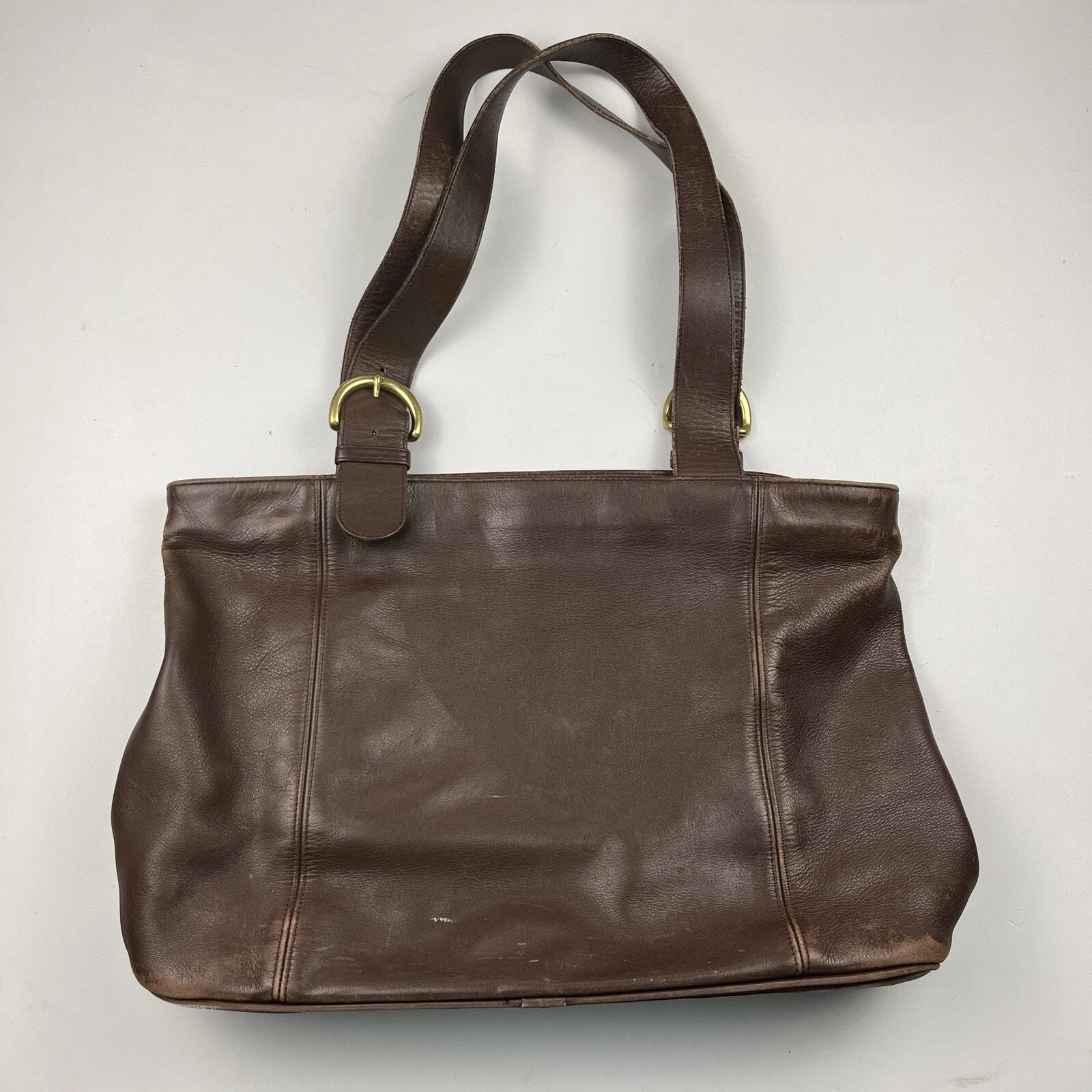 Borsa a tracolla vintage anni '90 Coach Waverly SoHo marrone scuro in pelle borsa