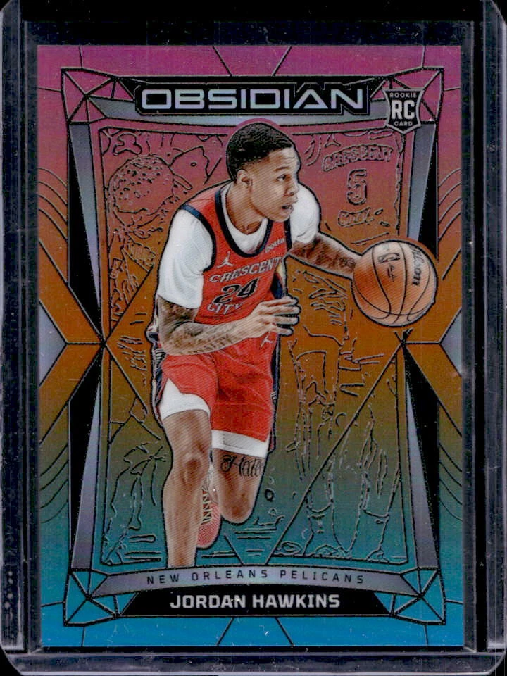 2023-24 Panini Obsidian Jordan Hawkins Electric Etch Neon Flood RC #93