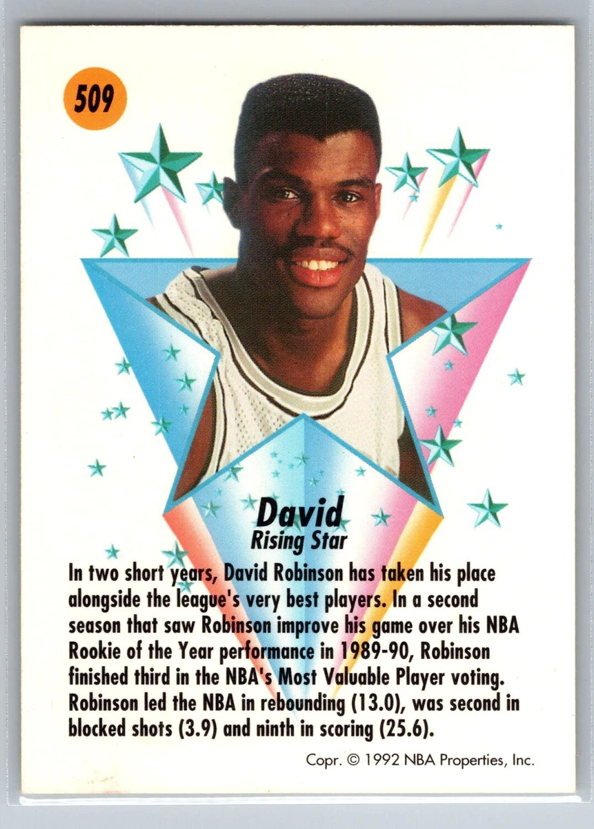 1991 SkyBox RISDING STAR #509 DAVID ROBINSON | eBay