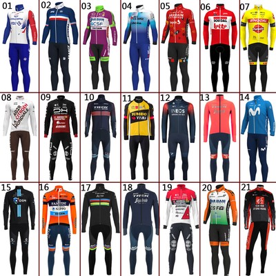 Rennrad Trikot Herren Langarm Fahrradtrikot Trägerhose Sport Team Set S-4XL