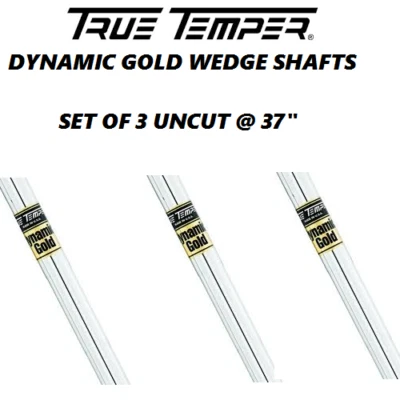 TRUE TEMPER DYNAMISCHE GOLDKEILWELLEN (3ER-Set) STEIFER FLEXSTAHL 0,355" UNGESCHNITTEN