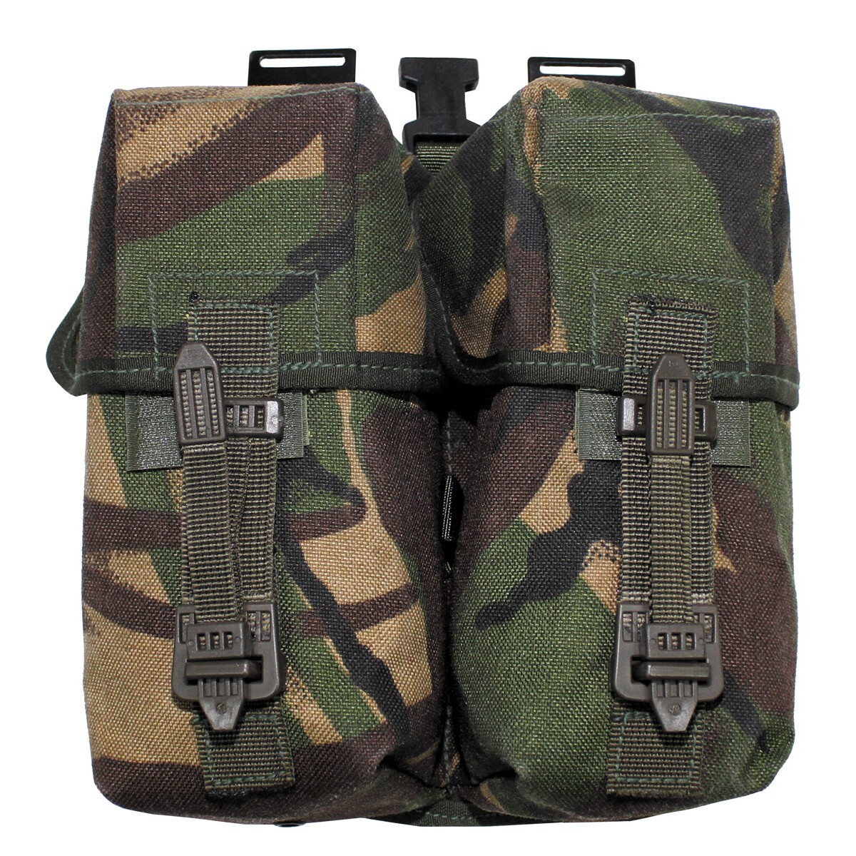 Ex-Army Surplus Double Duo Magazine Pouch Flap Close DPM Camo
