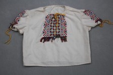Vintage Hand Embroidered Shirt Childs Peasant Top Made in Yugoslavia 1930s