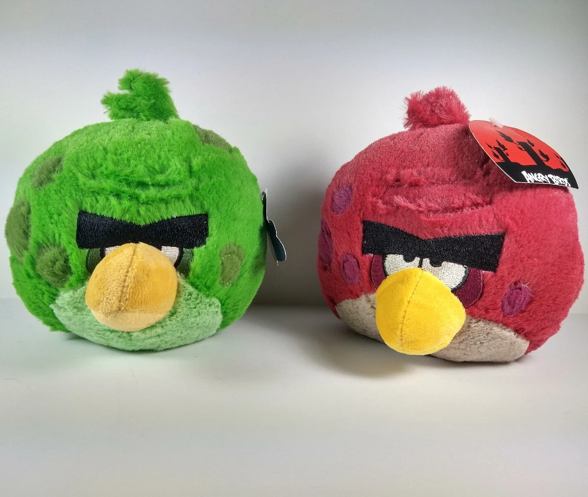 Angry Birds Plush Terence Red Green Big Brother PAIR with Tags NO
