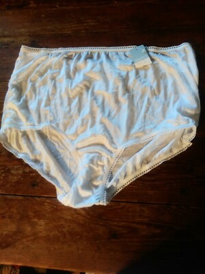 NEW older stock nylon Simply Basic white granny panty briefs plus size 10 drag
