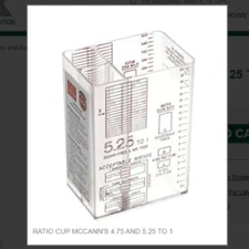 RATIO CUP MCCANN'S 4.75 AND 5.25 TO 1 # 05-1436