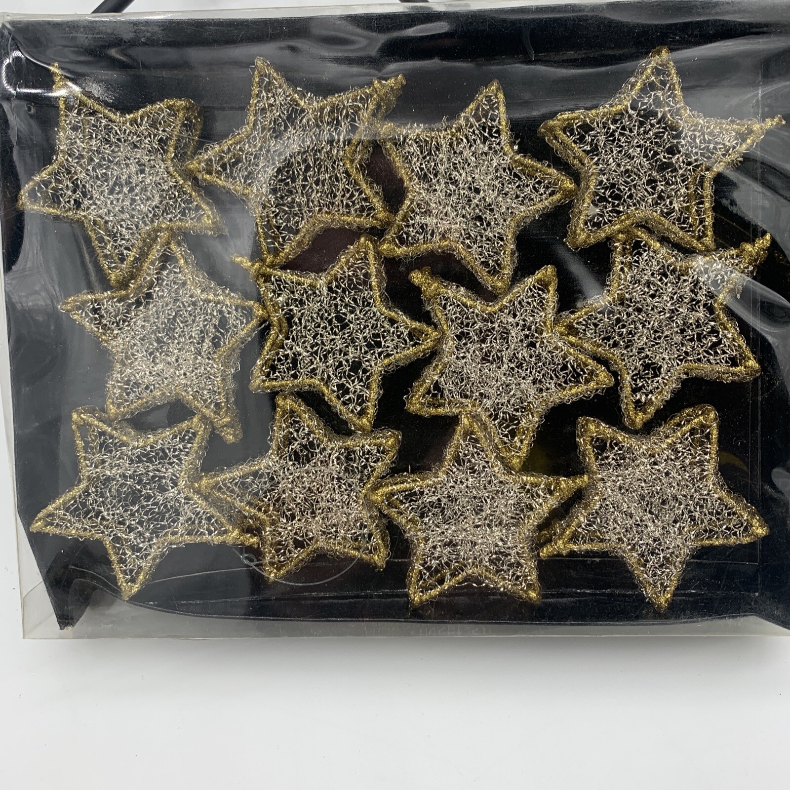 Dept 56 Gold Silver Tinsel Star Light Covers Lot 12 for Christmas Tree