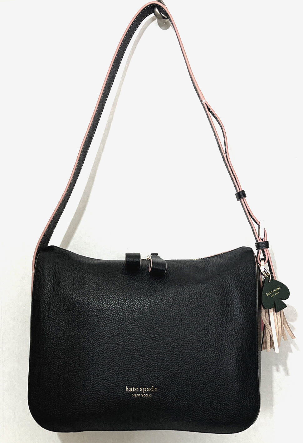 New Kate Spade Anyday Medium Shoulder Bag Pebble Leather Black multi eBay