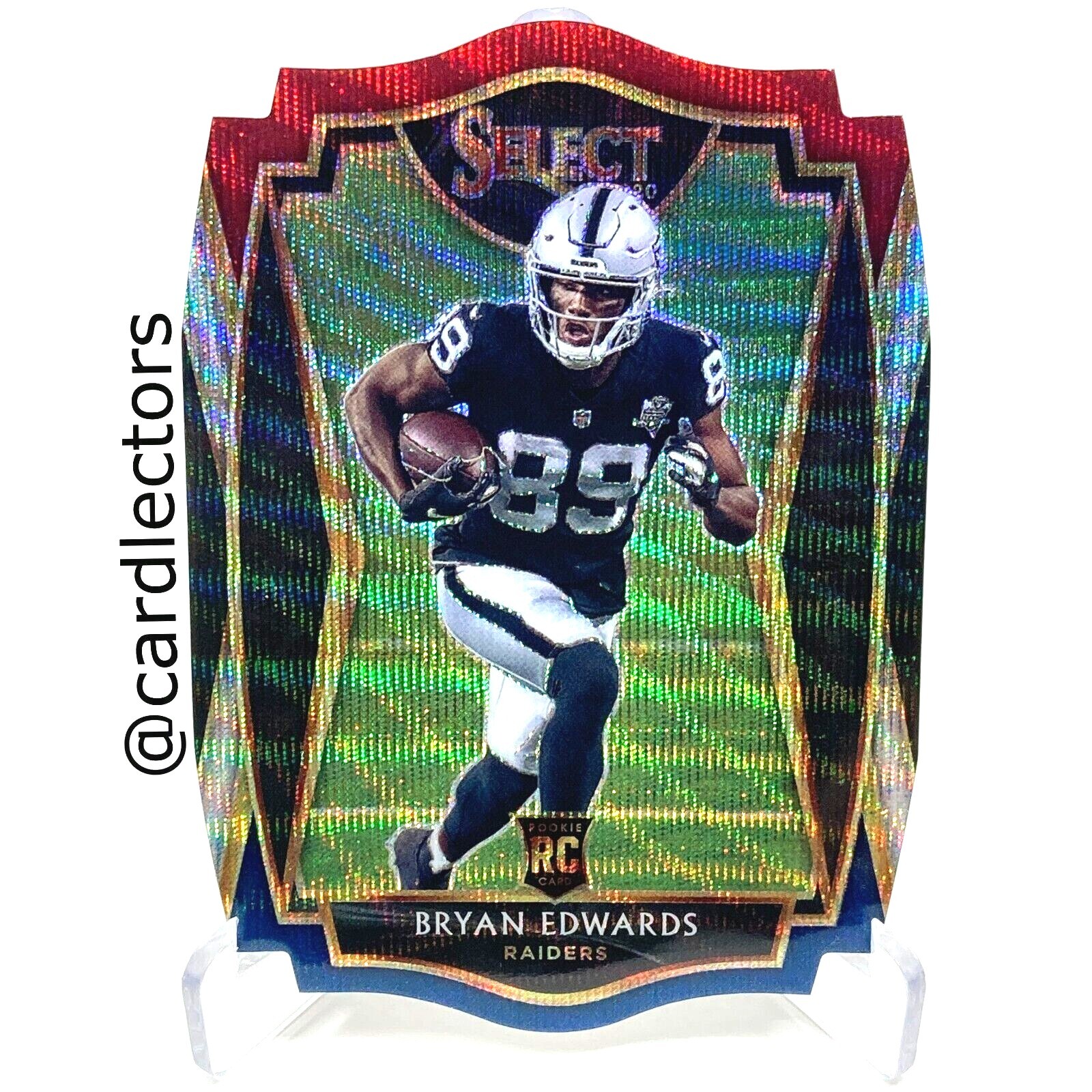 2020 Panini Select BRYAN EDWARDS #176 RC Premier Tri-Color PRIZM Die-Cut SP