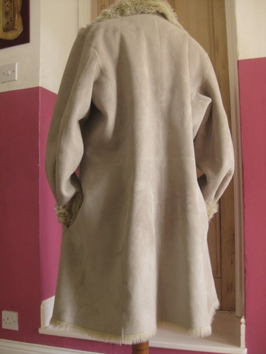 LONG FAUX FUR COAT 12 14 teddy medium warm winter penny lane WALLIS collar cuffs - Picture 4 of 13