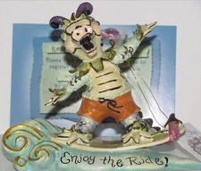 Blue Sky Clayworks Enjoy The Ride Dragon on Surfboard Heather Goldminc 2008 NIB