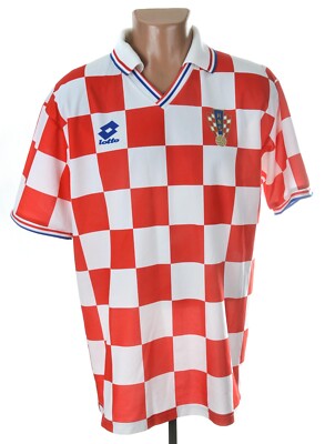 CROATIA NATIONAL TEAM 1996/1998 HOME FOOTBALL SHIRT LOTTO XL | eBay