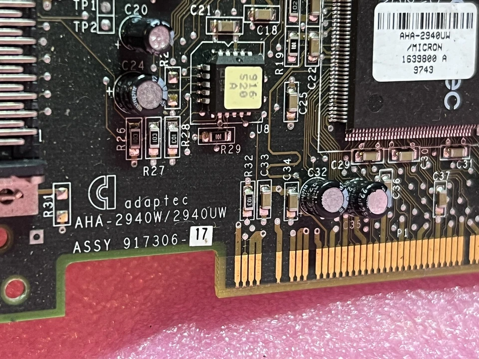 VINTAGE ADAPTEC AHA-2940W 2940UW ULTRA WIDE SCSI PCI CONTROLLER CARD RM1 - Image 2 of 4